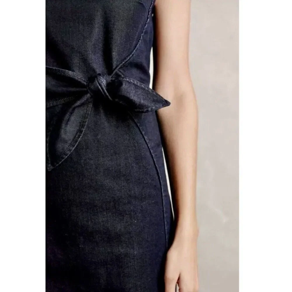 Anthropologie Holding Horses Womens Western Denim Dress Size 10 Minimalist - Picture 5 of 14